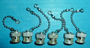 6 BNC Caps w/Chains Mixed Old Stock American Kings Winchester Pomona - Picture 1 of 3