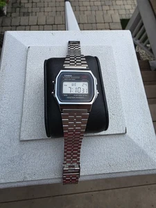 Casio A158WA-1DF Vintage Style Digital Watch – Stainless Steel Band - Picture 1 of 1