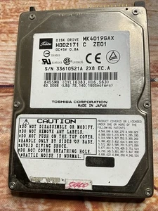 Toshiba 40GB MK4019GAX IDE (HDD2171 Y ZE01 T) Laptop Hard Drive - Picture 1 of 4
