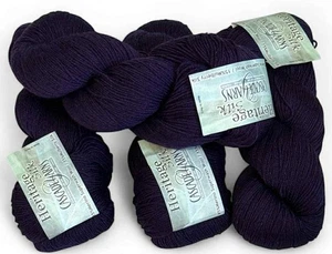 Cascade Yarns Heritage Seide lila Merinowolle Maulbeerseide 4 Knäuel Herbst Neu mit Etikett - Bild 1 von 2