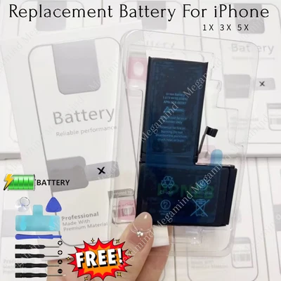 Lote Batería Interna de Repuesto para iPhone 6 7 8 11 12 13 14 15 16 Xs XR Herramientas Foto 1 de 4