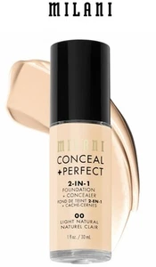 Milani Conceal + Perfect 2-in-1 Foundation + Concealer - 00 LIGHT NATURAL 30ml - Picture 1 of 3