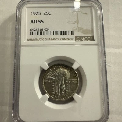 1925 Standing Liberty Quarter 25c - NGC AU55 - Image 1 of 2