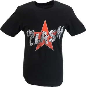 Mens Black Official The Clash Star Logo T Shirt - Picture 1 of 2