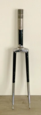 STEEL FORK 700C ONE INCH THREADLESS 185 MM STEERER 31.5 OUNCES BSA 26.4 MM RACE - Image 1 of 4