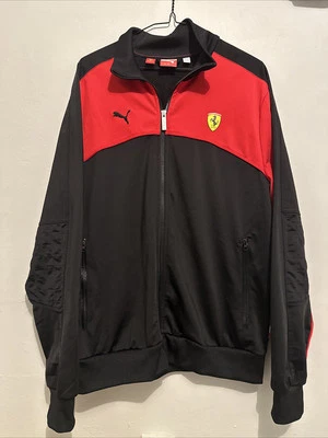 Puma x Scuderia Ferrari Track Sport Jacket Men's L Full Zip F1 Racing Red Black - Image 1 of 4