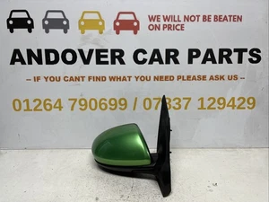 2009 MAZDA 2 MK2- O/S DRIVER SIDE Right WING MIRROR GREEN 022683 👨🏫 - Picture 1 of 6
