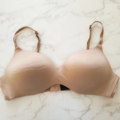 DKNY Bra 34C Beige  T-Shirt Wireless Lightly Lined Gentle Push Up Adjustable - Image 1 of 4