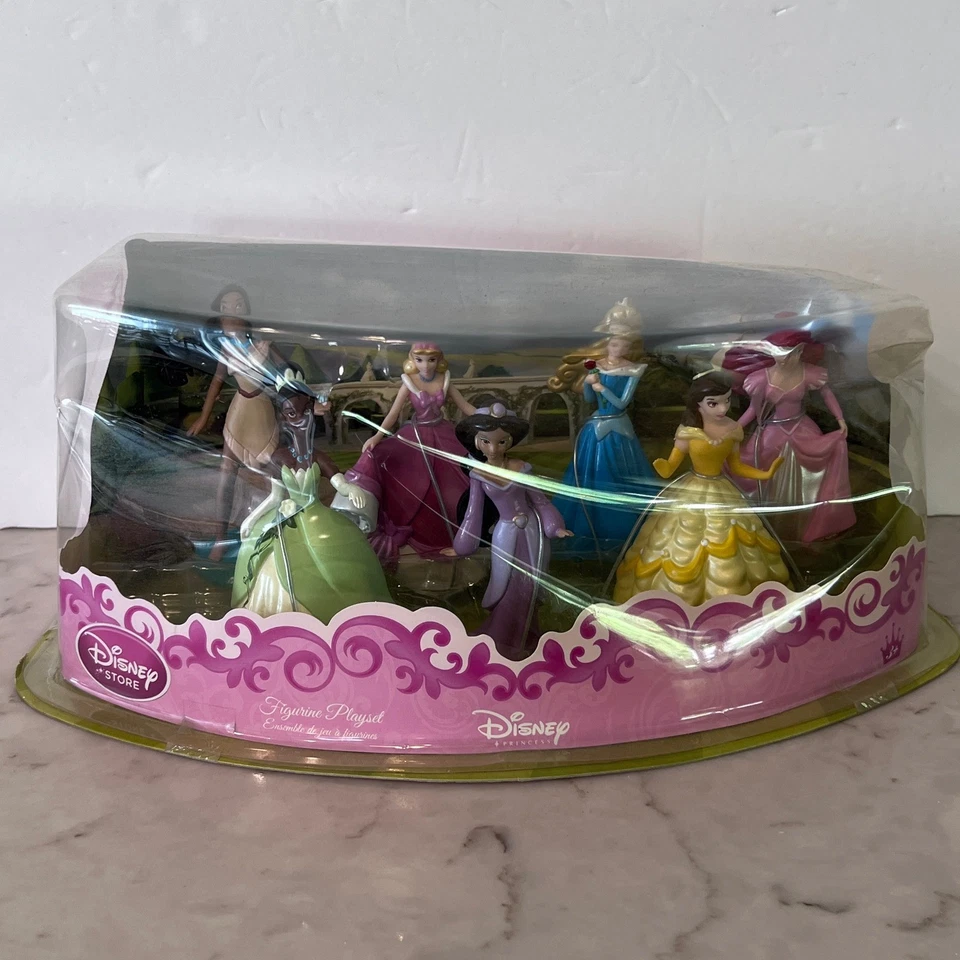 Juego de estatuilla de princesa Disney adorno de pastel 7 piezas Belle Ariel y más NUEVO Foto 1 de 4