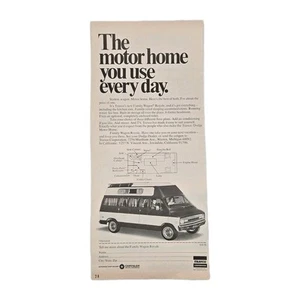 1970 Travco Chrysler Family Wagon Royale Print Ad 4.75 x 10.75" - Picture 1 of 2