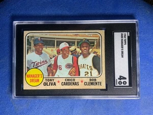 1968 Topps #480 Manager’s Dream SGC 4 HOF Roberto Clemente Tony Oliva Cardenas - Picture 1 of 2