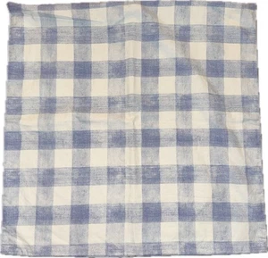 Funda de almohada Pottery Barn Rhett Buffalo Check azul blanco a cuadros con cremallera Euro Sham - Imagen 1 de 7
