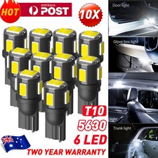 10pcs AUXITO T10 194 LED Park Light Interior Globe lights White Canbus 12V