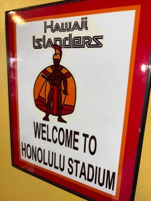 Hawaii Islanders Baseball Throwback Stadium Ball Park Bar Man Cave Sign - Image 1 of 3