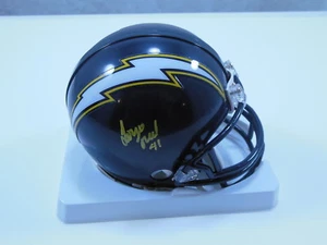 LORENZO NEAL SIGNED SAN DIEGO CHARGERS MINI HELMET YELLOW PAINT PEN - Picture 1 of 1
