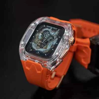 Luxury PC Case + TPU Strap for Apple Watch Ultra 1/2 9 8 7 6 SE 49mm 45mm 44mm - Image 1 of 4