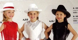 COUNTRY WESTERN FAUX SEQUIN FRINGED COWBOY COLLAR GIRLS szs 4 colors - Picture 1 of 11