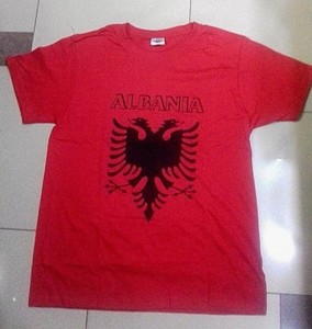 New-Summer-Albania-Albanian-Flag-UNISEX-child Short-Sleeve-red T-shirt-1-14 year