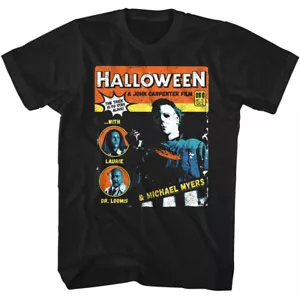 Halloween Horror Comic Cover Men's T Shirt John Carpenter Michael Myers Laurie - Picture 1 of 4