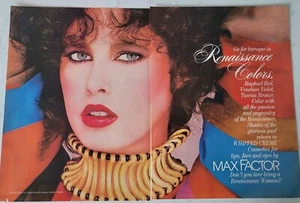 1981 Max Factor Renaissance colors lipstick lips cosmetic 2 page ad - Picture 1 of 1