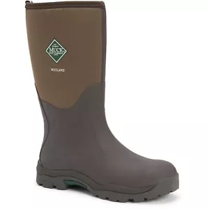 Muck Boots Wetlands Brown Rubber Female Textile/Weather Wellingtons - Picture 1 of 8