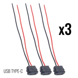 3x Connecteur prise USB Type-C femelle embase encastrable à souder port charge - Imagen 1 de 7