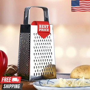 Vegetable Grater Stainless Steel 4 Sided Box Slicer Shredding Kitchen Tool NEW - Picture 1 of 6