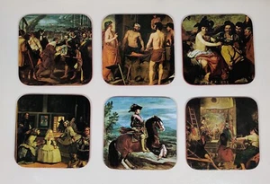 Diego Velazquez Art Print Drink Coasters New Set of Six - Faux Cork On Reverse - Picture 1 of 3