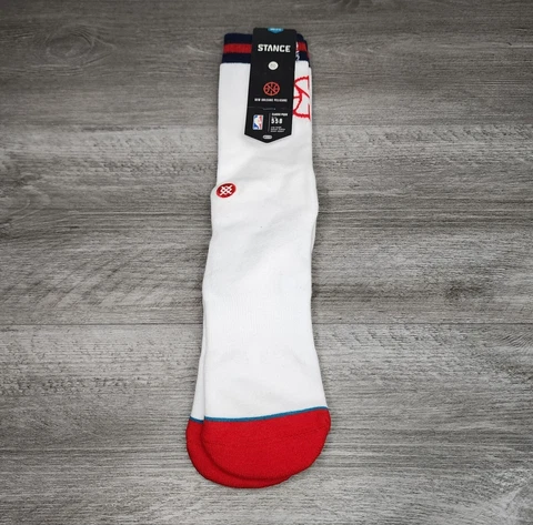 Mens Stance NBA New Orleans Pelicans Classic Pique Crew Socks #558 White L 9-12 Cover