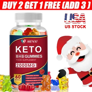 Christmas ACV Keto BHB Gummies 2000MG Apple Cider Vinegar Weight Loss 60 Gummies - Picture 1 of 11