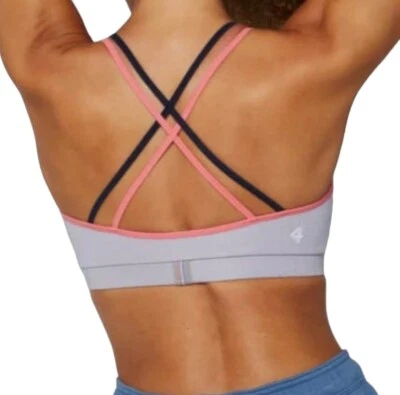Sujetador deportivo FourLaps Vitality para mujer talla XS plateado espalda cruzada atletismo nuevo con etiquetas $54 Foto 1 de 3