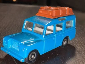 Blue Matchbox Series No.12 Land Rover Safari by Lesney w/ Luggage (made in UK) - Picture 1 of 6