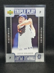 Upper Deck Triple Play Performers Justin Verlander 2007 (rasguño) #TP-JV.1 - Imagen 1 de 2