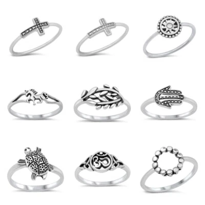 NEW! 925 STERLING SILVER PLAIN RINGS SIZES 4-10   - Image 1 of 2