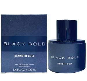 Kenneth Cole Black Bold EDP Cologne for Men 3.4 oz (100 ml) Brand New In Box - Picture 1 of 9