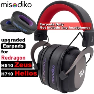 Replacement EarPad Cushion Cover For Redragon H510 Zeus/710 Helios Headphone New - Imagen 1 de 10