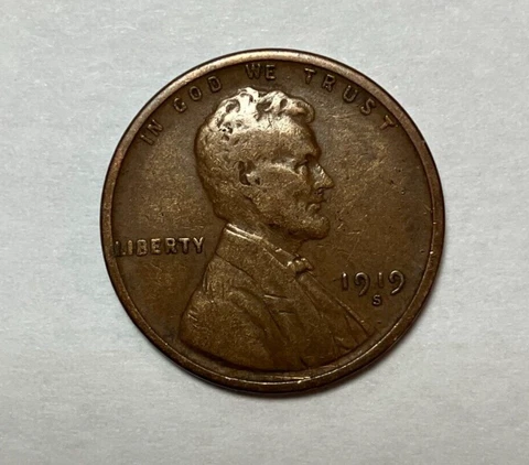 1919 S Lincoln Wheat Cent - Circulated Cover