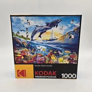 Kodak 1000 Piece Jigsaw Puzzle - Playful Summer Dolphins NEW FACTORY SEALED - Picture 1 of 4