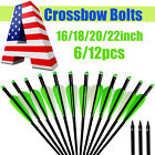 6/12X Aluminum Shaft Arrows For Crossbow Bolts Hunting Archery Half Moon Nock US