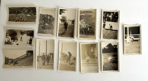 Lot of 12 ca 1930s Candid Family Photographs Kids 2.5 x 4.5" B&W Sepia - Picture 1 of 13