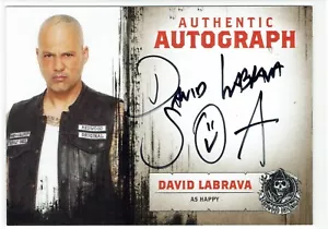 Sons of Anarchy Seasons 1-3 Autograph Auto A26 David Labrava as Happy Lowman - Picture 1 of 1