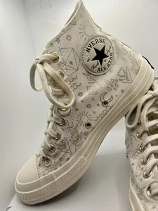Women CONVERSE Chuck Taylor All Star 70 Hi Elements Print Egret Gold (A02207C) - Picture 1 of 6