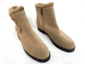 Stivaletti Franco Sarto Crystal scamosciati, arenaria, donna 9,5M, nuovi con difetti. - Foto 1 di 17