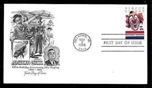1309 5c Stamp (1966) GREAT CIRCUS CLOWN LOU JACOBS FDC FROM ARTMASTER !!! - Picture 1 of 1