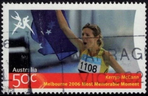 Estampilla 50c Kerryn McCann 2006 de los Juegos de la Commonwealth (8) buena usada - Imagen 1 de 1
