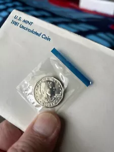 1981 P Susan B. Anthony Dollar Choice Uncirculated in Original Mint Cello - Picture 1 of 2