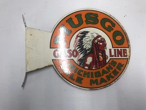 MUSGO BENZINA 16,5X12 FLANGIA SEGNO SMALTO PORCELLANA - Foto 1 di 9