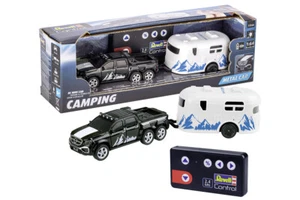 Revell Control 23566 Pick-Up mit Wohnwagen schwarz/weiss 1:64 R/C Fahrzeug - Bild 1 von 6