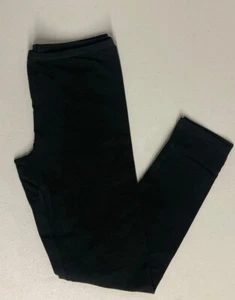 3 PACK Hanes Little Girls Leggings BLACK Cotton LARGE Inseam 24.25" in Kids NEW - Picture 1 of 8