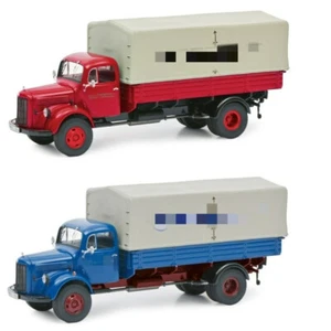 Schuco 1:87 MB L3500 Pr. Rojo/Pr. Modelo de coche diecast azul - Imagen 1 de 5